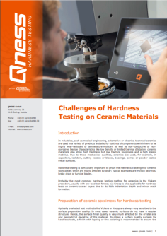 HARDNESS TESTING ON CERAMICS